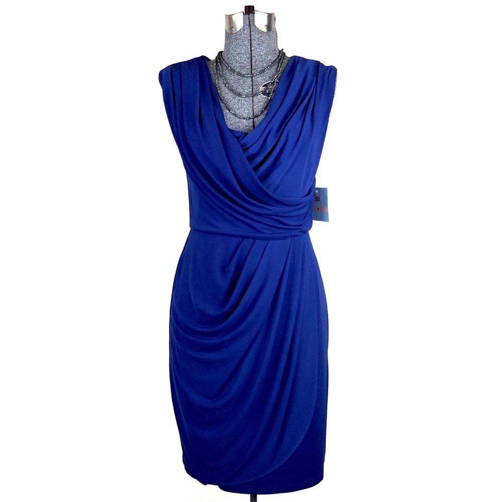 ✨HOST PICK✨ Drapy Front Blue Dress